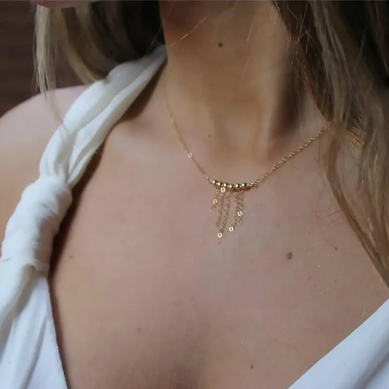 Bohemian Tassel Necklace Handmade Gold Choker Gold Filled Beads Pendant Custom Boho Collier Femme Kolye Collares Women Jewelry
Bohemian Tassel Necklace Handmade Gold Choker Gold Filled Beads Pendant Custom Boho Collier Femme Kolye Collares Women Jewelry