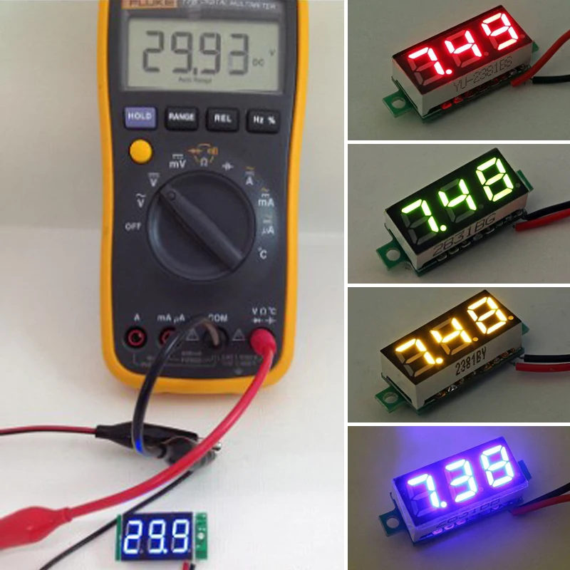 0.36 Inch 2.5V-30V Mini Digital Voltmeter Voltage Tester Meter LED Screen Electronic Parts Accessories Digital Voltmeter
0.36 Inch 2.5V-30V Mini Digital Voltmeter Voltage Tester Meter LED Screen Electronic Parts Accessories Digital Voltmeter