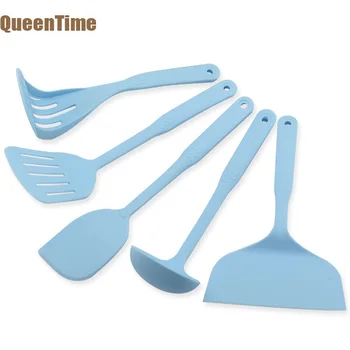 QueenTime Cooking Spatula 5pcs/set Kitchen Utensils Blue Mixing Spatula Pressing Masher Large Soup Spoon Processing Cookware
QueenTime Cooking Spatula 5pcs/set Kitchen Utensils Blue Mixing Spatula Pressing Masher Large Soup Spoon Processing Cookware