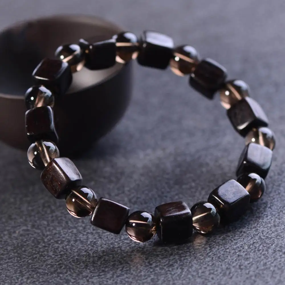 BOEYCJR Natural Tibetan Black Sandalwood obsidian Yoga Bangles & Bracelets Vintage Handmade Jewelry Energy Bracelet For Man
BOEYCJR Natural Tibetan Black Sandalwood obsidian Yoga Bangles & Bracelets Vintage Handmade Jewelry Energy Bracelet For Man