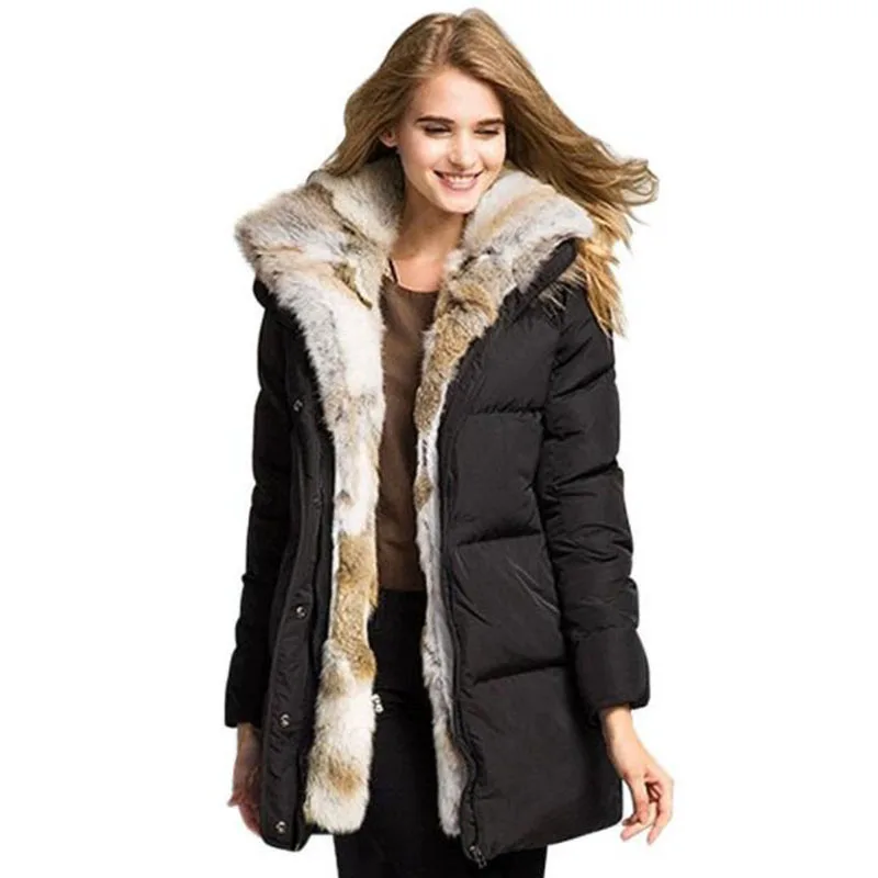 2019 New Women's Winter Down Jacket Fashion Temperament Long Section Thick Fur Collar Hooded Outer Wild Warm Coat
2019 New Women's Winter Down Jacket Fashion Temperament Long Section Thick Fur Collar Hooded Outer Wild Warm Coat