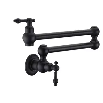 Wall Mount Pot Filler Folding tap Stretchable Double Joint Swing Arm Kitchen Sink Faucet