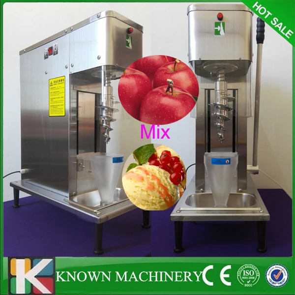 Fashionable commercial operating stainless steel chocolate soft nut ice cream fruit blender mixer machine