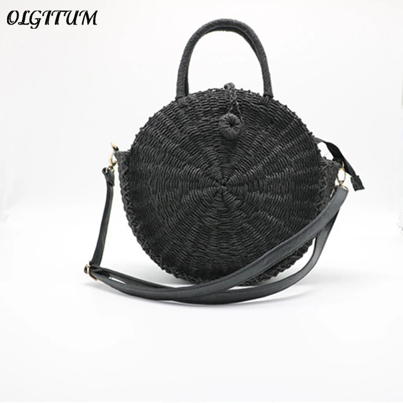 INS Popular 2019 Hot Sale Beach Holiday Round Rattan Bag Women Straw Knitted Handbag Big Capacity Retro Black/Beige Shoulder Bag
INS Popular 2019 Hot Sale Beach Holiday Round Rattan Bag Women Straw Knitted Handbag Big Capacity Retro Black/Beige Shoulder Bag