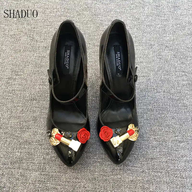 heels with flowers on top