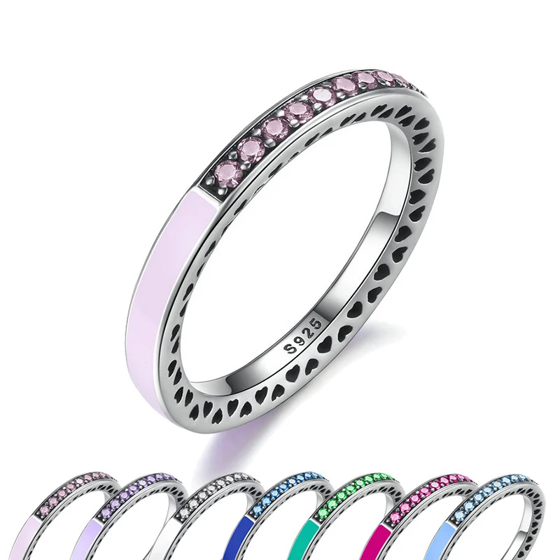 925 Sterling Silver ring for women,925 silver Radiant Hearts Light Pink Enamel & Pink CZ Finger Ring Women Mother Gift Jewelry
925 Sterling Silver ring for women,925 silver Radiant Hearts Light Pink Enamel & Pink CZ Finger Ring Women Mother Gift Jewelry