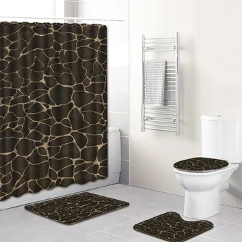 Marbling Pattern Shower Curtain Set Polyester Waterproof Bath Curtain 180x180cm With Bathroom Mat Set a701
Marbling Pattern Shower Curtain Set Polyester Waterproof Bath Curtain 180x180cm With Bathroom Mat Set a701