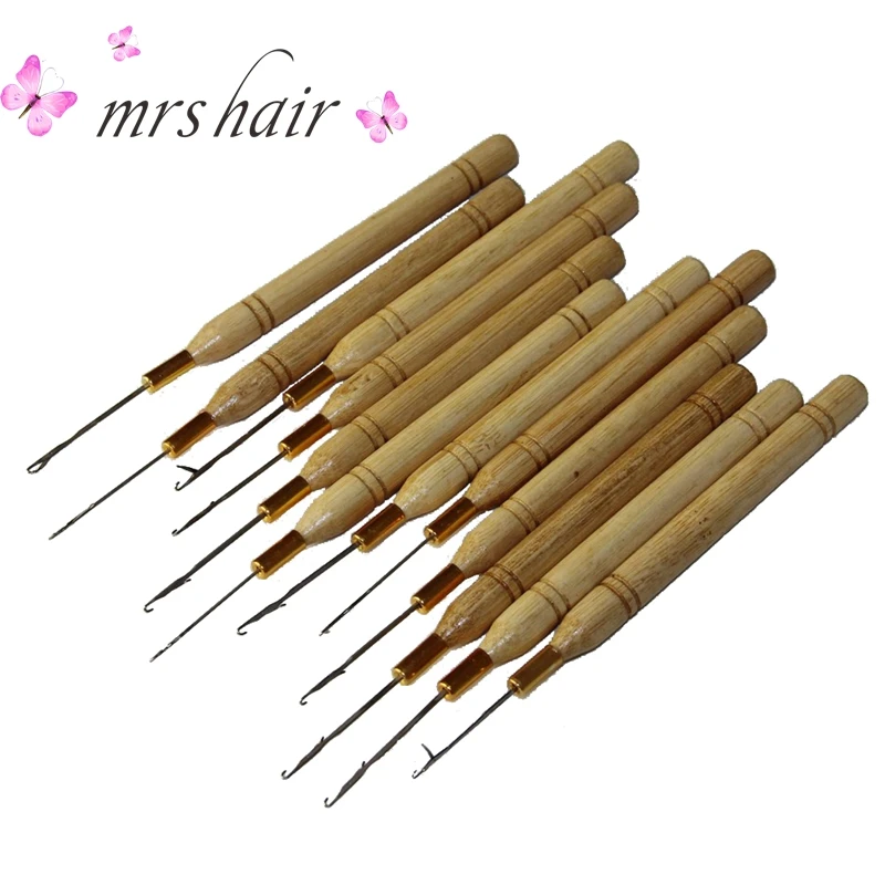 Hair extension Pulling needle applicator/hook needle/Bamboo pulling needle 12pcswooden handle hook loop threader micro rings
Hair extension Pulling needle applicator/hook needle/Bamboo pulling needle 12pcswooden handle hook loop threader micro rings
