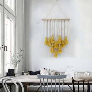 Bohemian Simple Decoration Hand-Kit Tassel Tapestry Bohemian Style Home Decor Mural Nordic Style Wedding Decoration
Bohemian Simple Decoration Hand-Kit Tassel Tapestry Bohemian Style Home Decor Mural Nordic Style Wedding Decoration