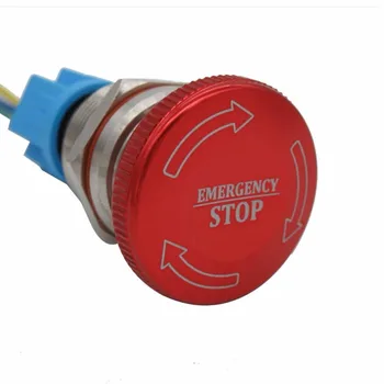 TWTADE/22mm 12-220V 3A Mounted Thread 3 Pin Latching Emergency Stop Push Button Switch Stainless Steel Metal 1NO 1NC
TWTADE/22mm 12-220V 3A Mounted Thread 3 Pin Latching Emergency Stop Push Button Switch Stainless Steel Metal 1NO 1NC