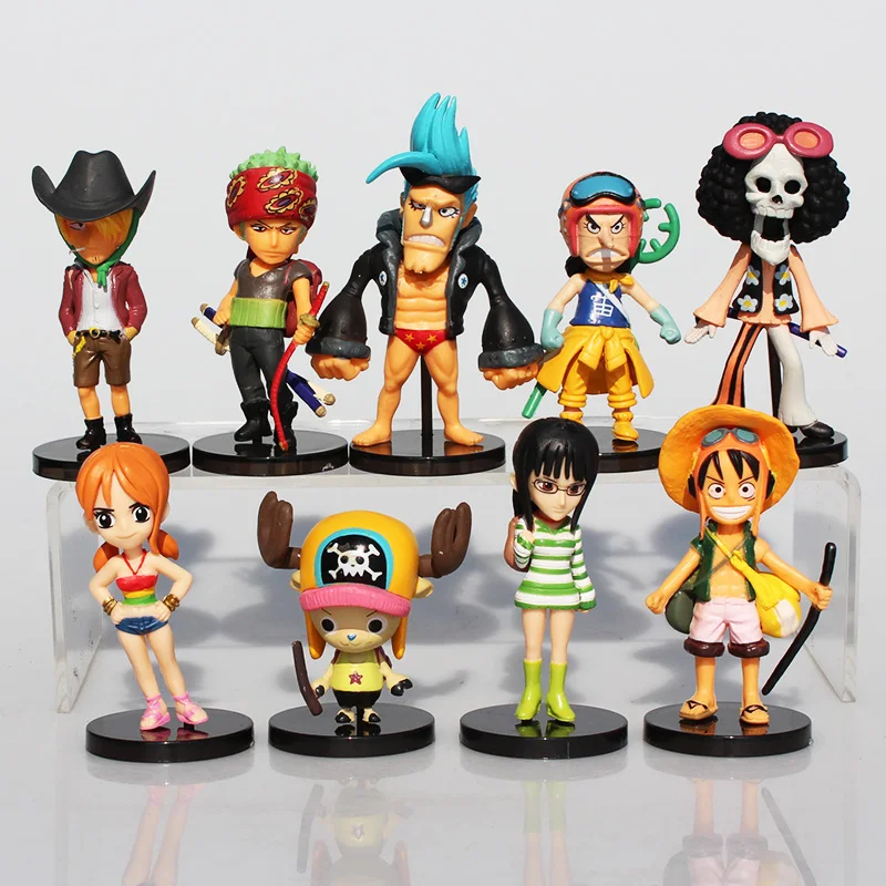 9pcs/set 6-9cm Anime One Piece Mini Luffy Roronoa Zoro Sanji Chopper Franky Nami Figure Toys Free Shipping
9pcs/set 6-9cm Anime One Piece Mini Luffy Roronoa Zoro Sanji Chopper Franky Nami Figure Toys Free Shipping