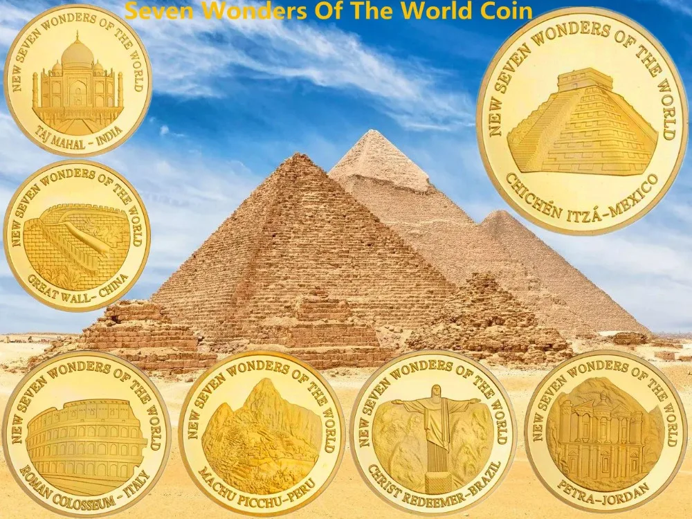 Seven Wonders Of The World Commemorative Coin Memorial Souvenirs Collectibles Copy Wonders Of The World, free shipping Mix 7pcs
Seven Wonders Of The World Commemorative Coin Memorial Souvenirs Collectibles Copy Wonders Of The World, free shipping Mix 7pcs