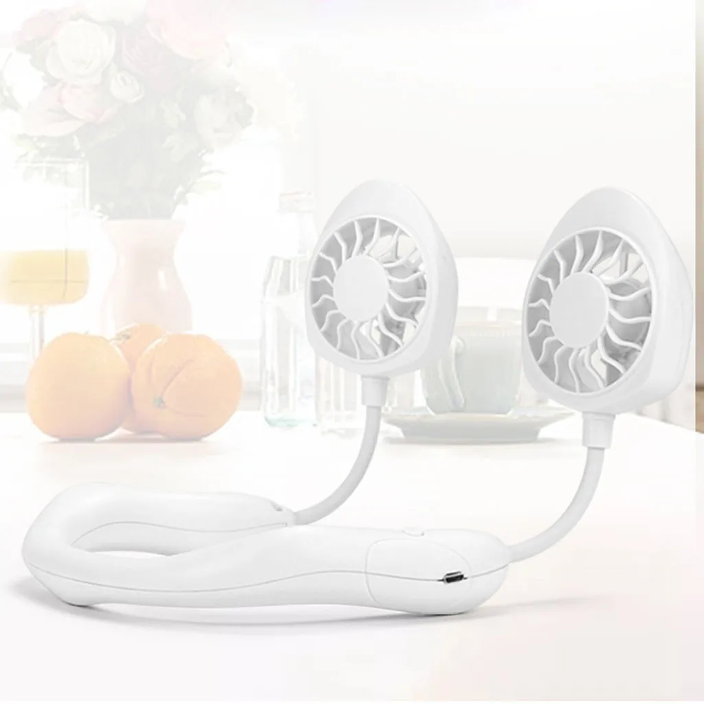 Fans Portable USB Rechargeable Neckband Lazy Neck Hanging Style Dual Cooling Speed Adjustable Fan Rotate Hand Free Fan May 8
Fans Portable USB Rechargeable Neckband Lazy Neck Hanging Style Dual Cooling Speed Adjustable Fan Rotate Hand Free Fan May 8