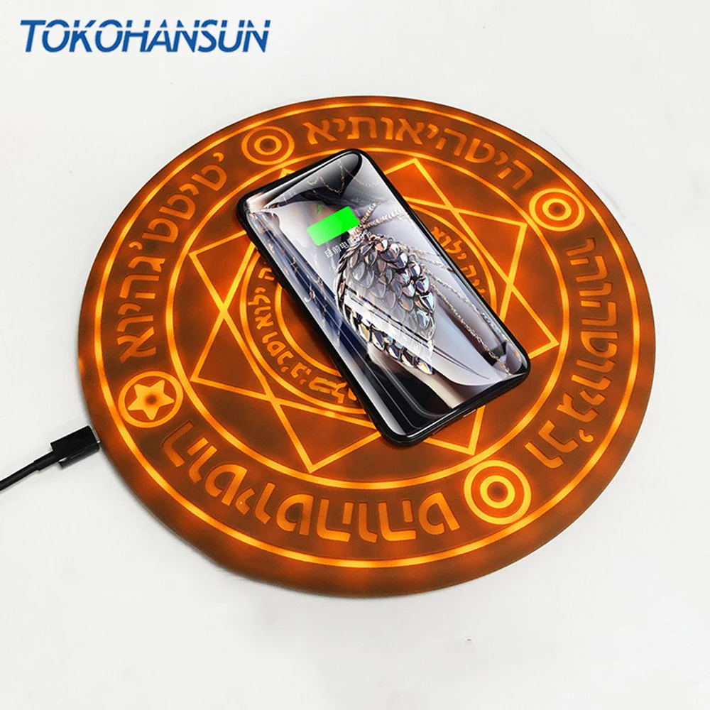 TOKOHANSUN Magic Array Wireless Charger 10W Magic Circle Universal Qi Wireless Charger Fast Charging for iPhone Samsung Huawei
TOKOHANSUN Magic Array Wireless Charger 10W Magic Circle Universal Qi Wireless Charger Fast Charging for iPhone Samsung Huawei
