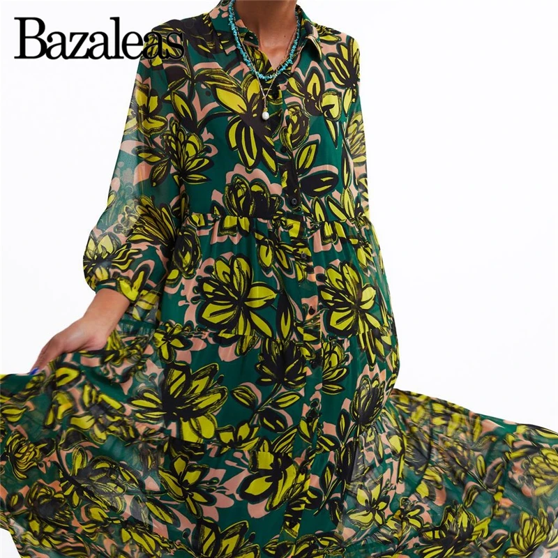 Bazaleas 2019 Vintage Fashion Green Floral vestidos V Neck Women Dress Slim Chiffon Midi Dress Sexy Women Dresses Casual
Bazaleas 2019 Vintage Fashion Green Floral vestidos V Neck Women Dress Slim Chiffon Midi Dress Sexy Women Dresses Casual