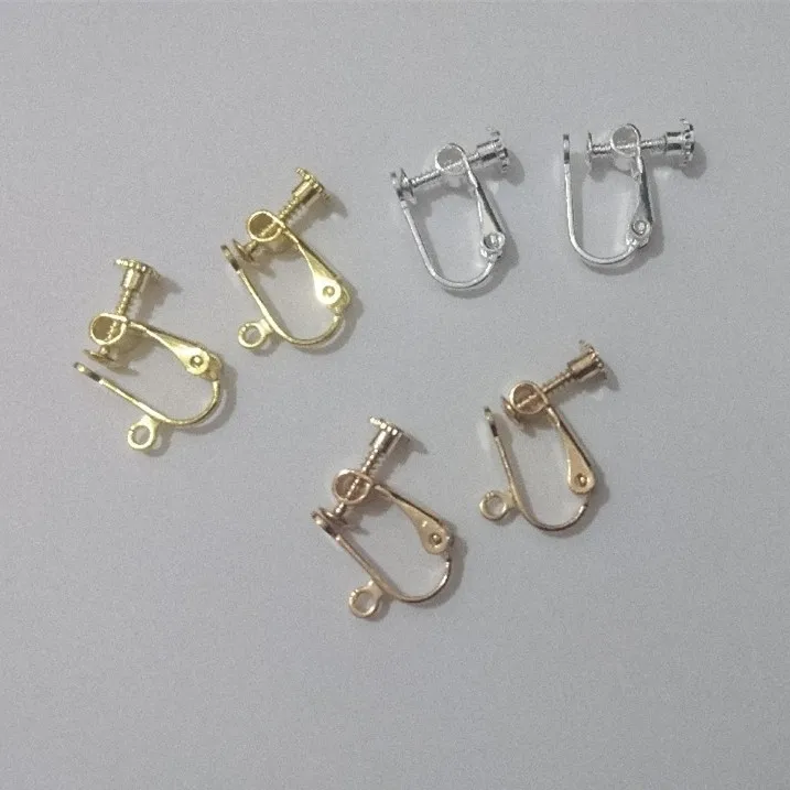 SEA MEW 50 PCS 9mm*15mm Metal Copper Ear clip Base Setting Gold Silver Earrings With a Loop DIY Jewelry Accessories For Women
SEA MEW 50 PCS 9mm*15mm Metal Copper Ear clip Base Setting Gold Silver Earrings With a Loop DIY Jewelry Accessories For Women