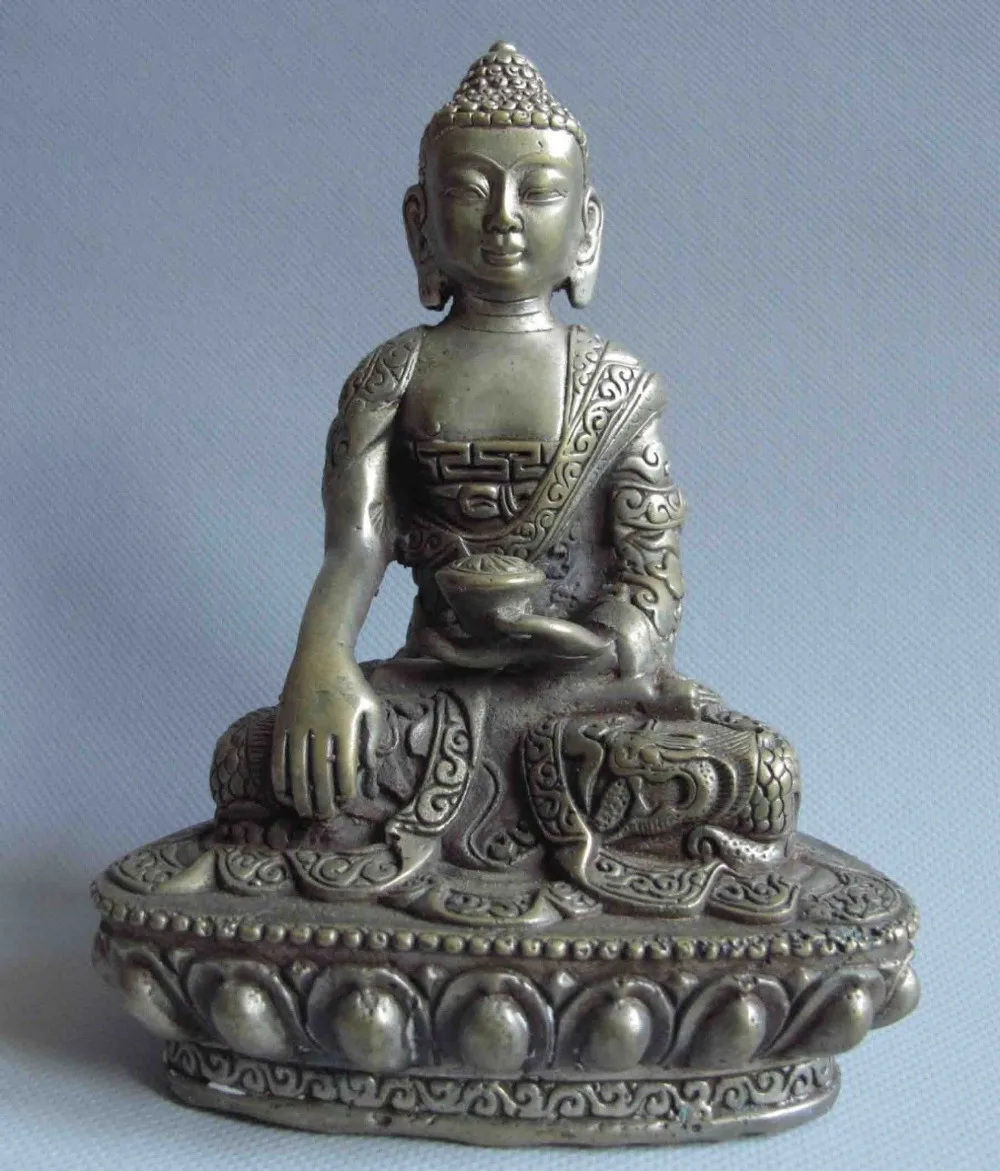 13cm Tibet Buddhism Temple White copper silver Sakyamuni Tathagata Buddha Statue
13cm Tibet Buddhism Temple White copper silver Sakyamuni Tathagata Buddha Statue