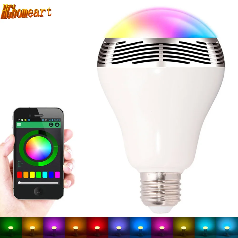 HGhomeart APP Music Energy Saving E27 6W RGB LED Bulb 7 Colors IR LED Bluetooth Audio Smart Multi - Function Speaker Light Bulb
HGhomeart APP Music Energy Saving E27 6W RGB LED Bulb 7 Colors IR LED Bluetooth Audio Smart Multi - Function Speaker Light Bulb