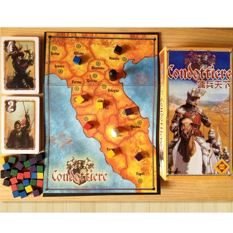 Hotsale Condottiere Board Game 2-6 Players to Play Family/Party/ Friends Best Gift for Children Strategy Cards Game
Hotsale Condottiere Board Game 2-6 Players to Play Family/Party/ Friends Best Gift for Children Strategy Cards Game