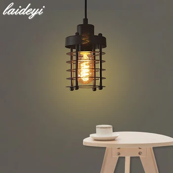 LAIDEYI Vintage Industrial Iron Pendant Lights LED E27 Edison Bulb Touw Lamp Luminaire For Restaurant Cafe Bar Lamp Shade
LAIDEYI Vintage Industrial Iron Pendant Lights LED E27 Edison Bulb Touw Lamp Luminaire For Restaurant Cafe Bar Lamp Shade