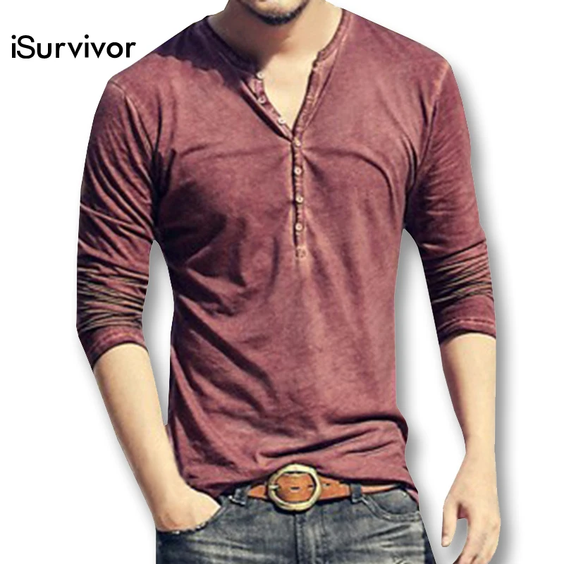 iSurvivor 2019 Men Spring Autumn Long Sleeved T Shirts Hombre Tees Camiseta Masculina Casual Fashion Slim Fit V Neck T Shirts
iSurvivor 2019 Men Spring Autumn Long Sleeved T Shirts Hombre Tees Camiseta Masculina Casual Fashion Slim Fit V Neck T Shirts