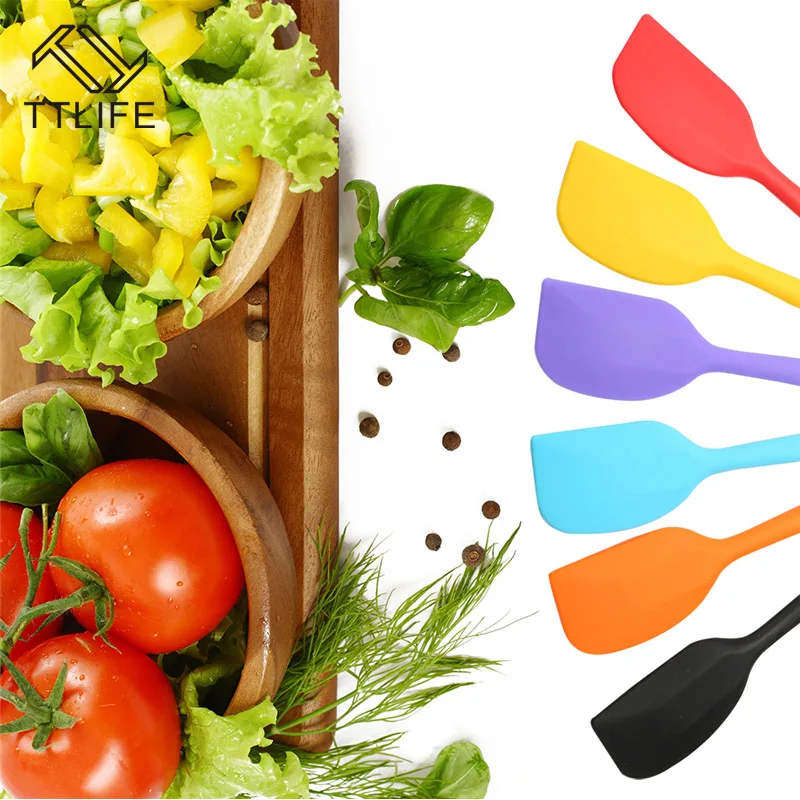 TTLIFE New Silicone Butter Cake Cream Spatula Mixing Batter Scraper Cake Brushes Heat Resistant Baking Tools Pastry Spatula
TTLIFE New Silicone Butter Cake Cream Spatula Mixing Batter Scraper Cake Brushes Heat Resistant Baking Tools Pastry Spatula