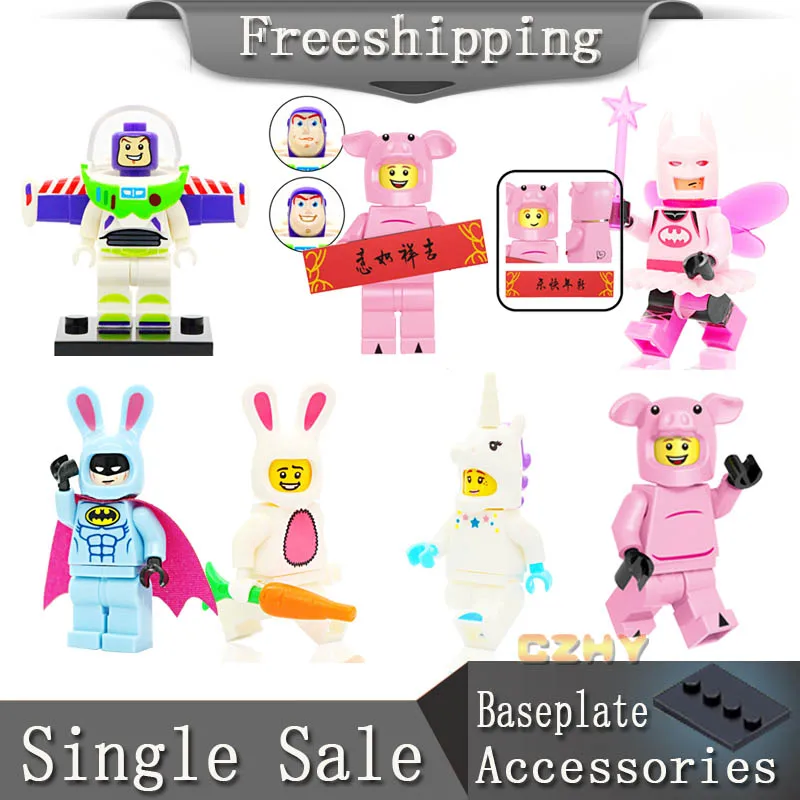 Buzz Lightyear Cute Rabbit Pink Pig Unicorn Pink Batmans Cowboy Sonic clown Building Blocks Toys for Children Figures
Buzz Lightyear Cute Rabbit Pink Pig Unicorn Pink Batmans Cowboy Sonic clown Building Blocks Toys for Children Figures