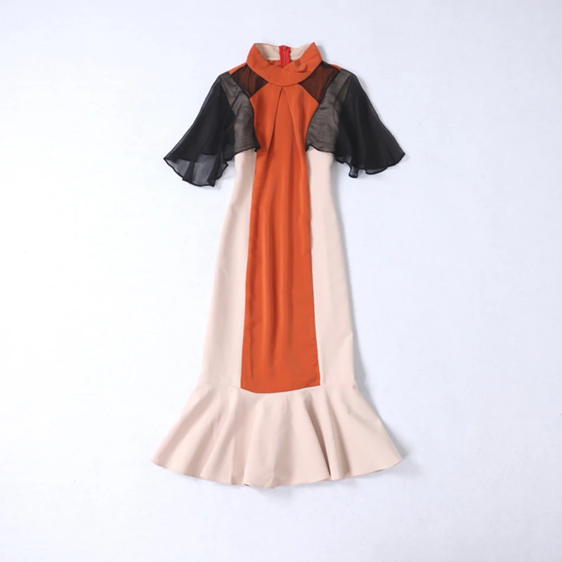 HIGH QUALITY New Fashion 2019 Runway Dress Women's Butterfly Sleeve Color Block Mermaid Dress
HIGH QUALITY New Fashion 2019 Runway Dress Women's Butterfly Sleeve Color Block Mermaid Dress