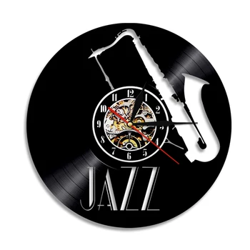 Jazz Vinyl Record Wall Clock Musical Instruments Led Backlight Modern Design Vintage Wall Art Living Room Interior Decor Watch
Jazz Vinyl Record Wall Clock Musical Instruments Led Backlight Modern Design Vintage Wall Art Living Room Interior Decor Watch