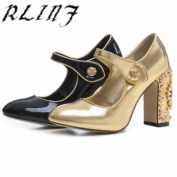 RLINF Leather Shallow Mouth Round Head with High Heels Leather Rhinestone Beaded Women's Shoes
RLINF Leather Shallow Mouth Round Head with High Heels Leather Rhinestone Beaded Women's Shoes