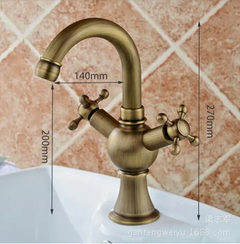 Full copper basin faucet antique European washbasin faucet hot and cold faucet double open
Full copper basin faucet antique European washbasin faucet hot and cold faucet double open