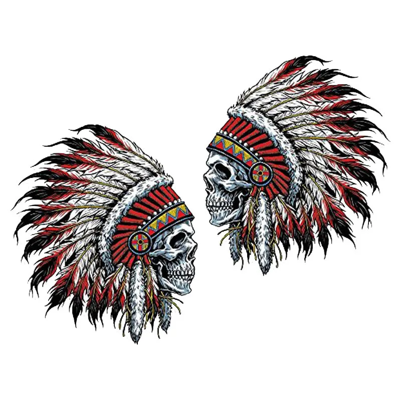 2 x Indian style Motorcycle Chopper gas Tank Decal Scout Chief various colours