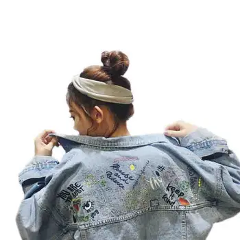 Autumn Embroidery Jacket Coat Blue Lapel Single Breasted Casual Fall Jacket Harajuku Loosen Plus Size Jeans Jacket Women
Autumn Embroidery Jacket Coat Blue Lapel Single Breasted Casual Fall Jacket Harajuku Loosen Plus Size Jeans Jacket Women