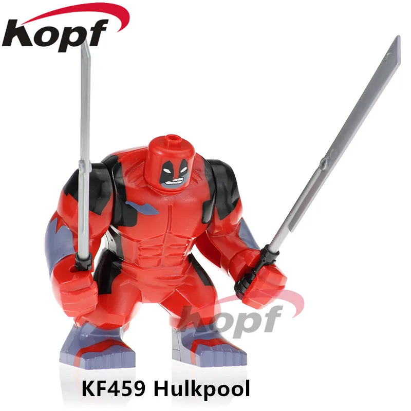 10PCS KF459 7CM Big Size Infinity War Avengers 3 Hulkpool Deadpool 2 Thanos Batman Colossus Hulk Building Blocks Kids Gift Toys
10PCS KF459 7CM Big Size Infinity War Avengers 3 Hulkpool Deadpool 2 Thanos Batman Colossus Hulk Building Blocks Kids Gift Toys
