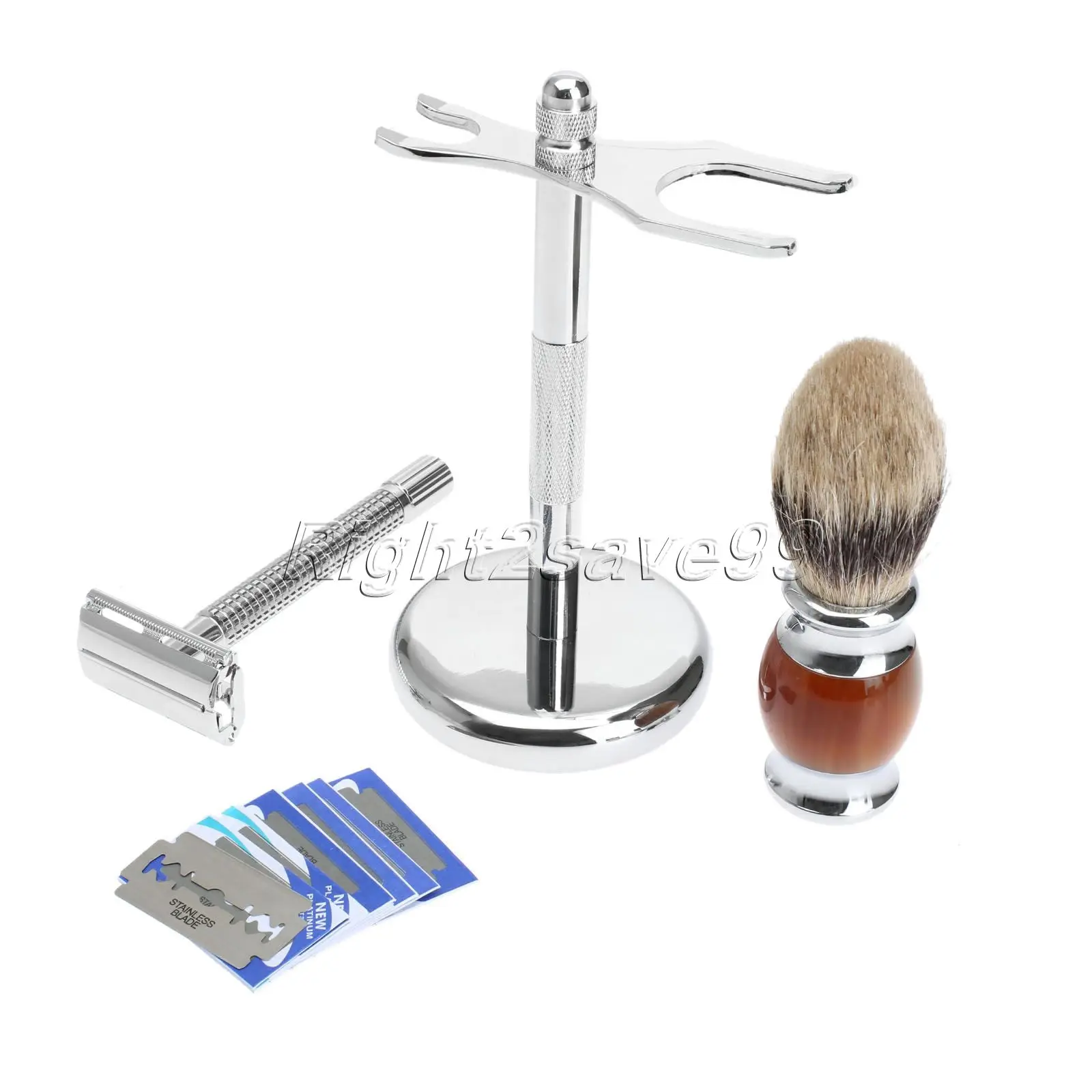 4 in 1 Mens Barber Shaving Set Cartridges Brass Razor+Zinc Alloy Shave Stand+Badger Fur Shave Brush with 10Pcs Blades Shave Kit 4 in 1 Mens Barber Shaving Set Cartridges Brass Razor+Zinc Alloy Shave Stand+Badger Fur Shave Brush with 10Pcs Blades Shave Kit<br><br>Aliexpress