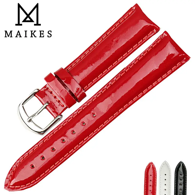 MAIKES New 12 14 16 18 20mm HQ Red Genuine Leather Watch Band Fashion Watchband Shine Noble Women Patent leather Watch Strap
MAIKES New 12 14 16 18 20mm HQ Red Genuine Leather Watch Band Fashion Watchband Shine Noble Women Patent leather Watch Strap