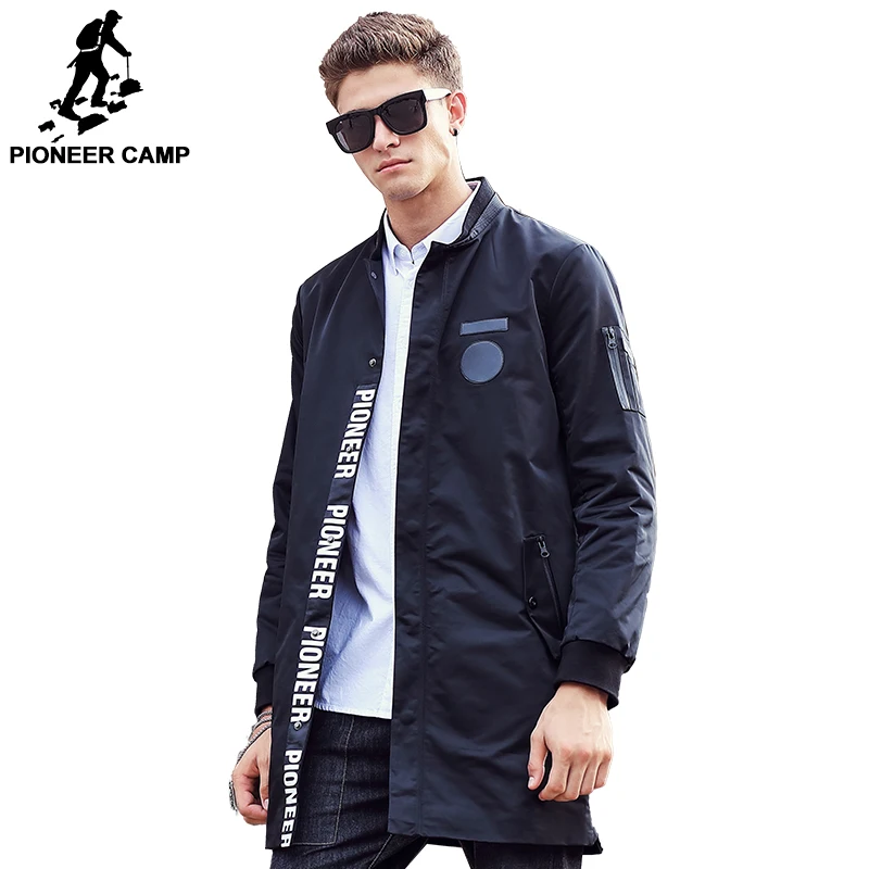 Image Pioneer Camp 2017 New style long Trench Coat Men brand clothing fashion Long Jackets Coats brand clothing mens Overcoat  611311