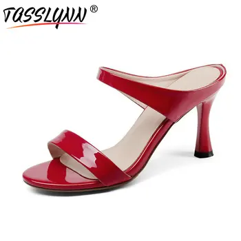 TASSLYNN 2019 Women Slippers Fashion Patent Leather Out Doors Summer Shoes Casual Thin High Heels Party Women Shoes Size 34-42
TASSLYNN 2019 Women Slippers Fashion Patent Leather Out Doors Summer Shoes Casual Thin High Heels Party Women Shoes Size 34-42