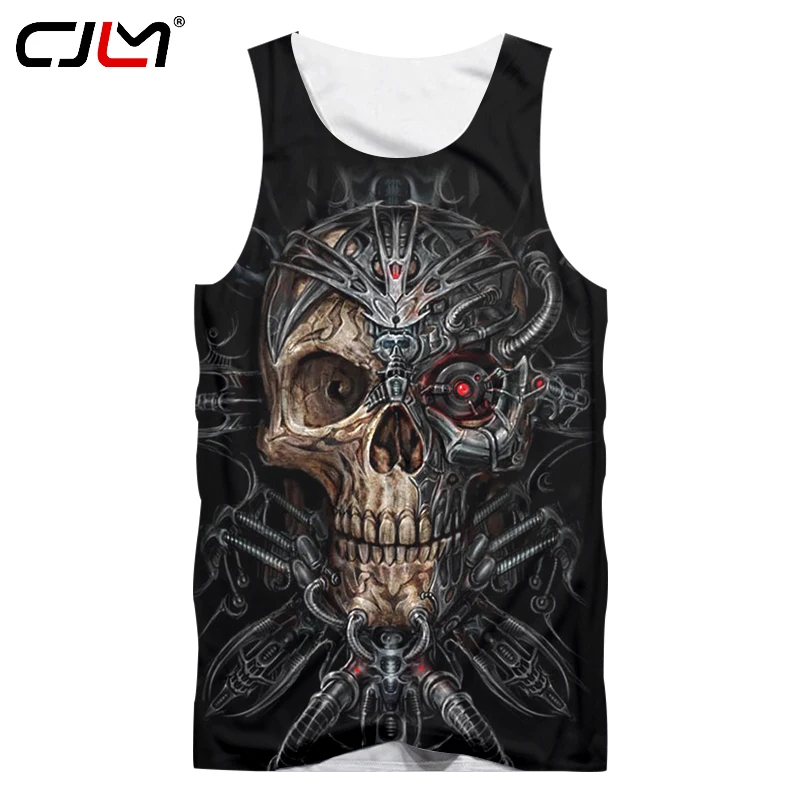 CJLM Black Tanktop Men Cool Print Red Eye Metal Skull 3D Singlets Man Boy Bodybuilding Shirts Crewneck Sleeveless Vest Dropship
CJLM Black Tanktop Men Cool Print Red Eye Metal Skull 3D Singlets Man Boy Bodybuilding Shirts Crewneck Sleeveless Vest Dropship