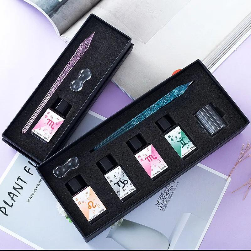 1pcs Crystal Glass Pen Dipped In Fountain Pen Gift Box Business Gift Signature Pen Set Office & School Supplies
1pcs Crystal Glass Pen Dipped In Fountain Pen Gift Box Business Gift Signature Pen Set Office & School Supplies