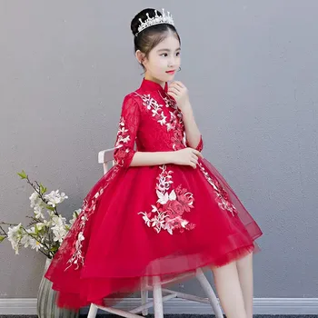 Girls Children Chinese Style New Year Oriental Qipao Half-Sleeves Dress Kids Cheongsam Embroidery Flowers Evening Tutu Dress
Girls Children Chinese Style New Year Oriental Qipao Half-Sleeves Dress Kids Cheongsam Embroidery Flowers Evening Tutu Dress