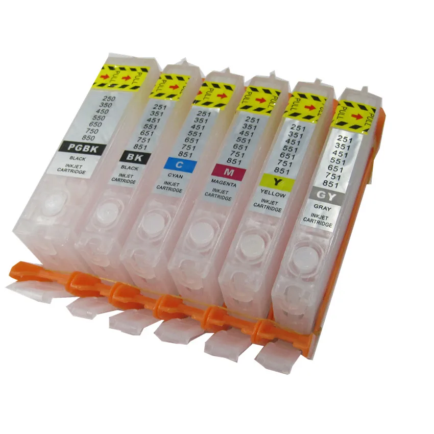 6 Color 570 571 PGI-570 CLI-571 BK C M Y GY refillable ink cartridge For canon PIXMA TS9050 TS9055 TS8050 TS8051 TS8052 TS8053
6 Color 570 571 PGI-570 CLI-571 BK C M Y GY refillable ink cartridge For canon PIXMA TS9050 TS9055 TS8050 TS8051 TS8052 TS8053
