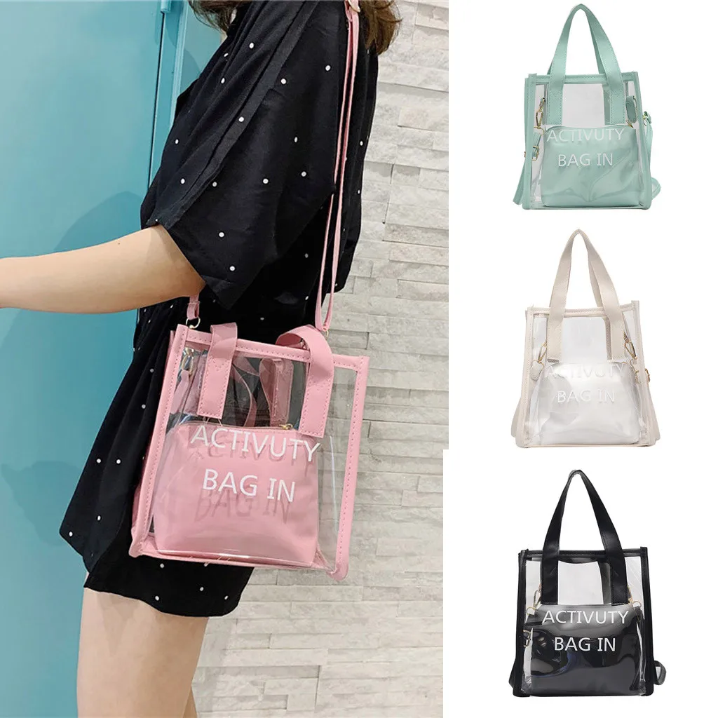 2PC Jelly Package Purse Women Clear Transparent Shoulder Bags Handbags Candy Color Letter Bags 2019 Crossbody Bag For Girls
2PC Jelly Package Purse Women Clear Transparent Shoulder Bags Handbags Candy Color Letter Bags 2019 Crossbody Bag For Girls