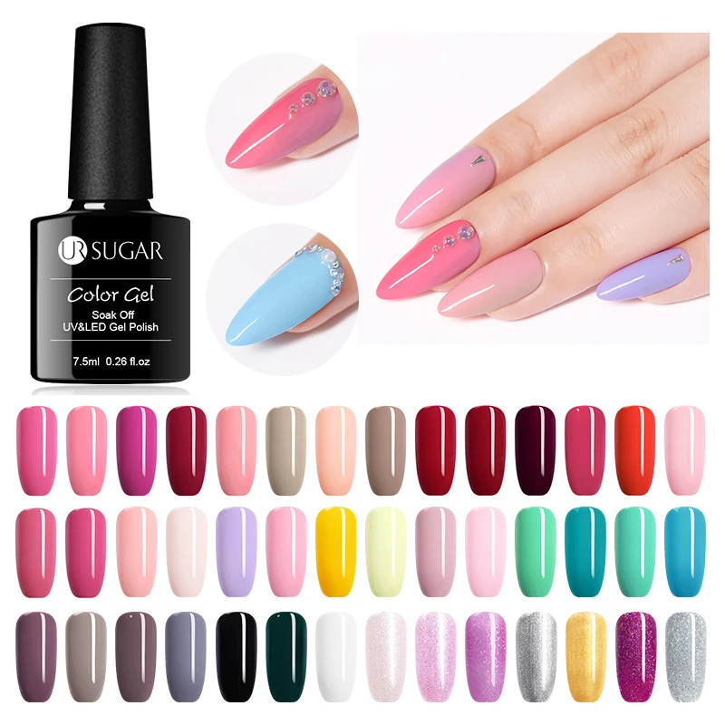 UR SUGAR 2Pcs/set Gel Nail Polish Hybrid Varnishes Set Nail Polish Semi Permanent Summer Color Soak Off Varnish Gel Lacquer
UR SUGAR 2Pcs/set Gel Nail Polish Hybrid Varnishes Set Nail Polish Semi Permanent Summer Color Soak Off Varnish Gel Lacquer