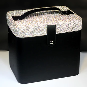 Cosmetic Box Organizer Leather Crystal Cosmetic Holder Jewelry Boxes Bracelet Necklace Watch Box Wedding gifts
Cosmetic Box Organizer Leather Crystal Cosmetic Holder Jewelry Boxes Bracelet Necklace Watch Box Wedding gifts