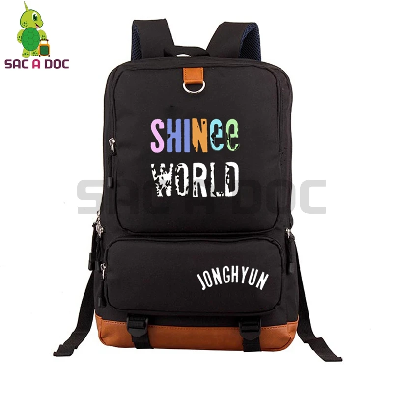 Kpop Shinee World Backpack Jonghyun Taemin Canvas Laptop Backpack Teenagers Boys Girls Daily Backpack Fashion Travel Rucksack
Kpop Shinee World Backpack Jonghyun Taemin Canvas Laptop Backpack Teenagers Boys Girls Daily Backpack Fashion Travel Rucksack