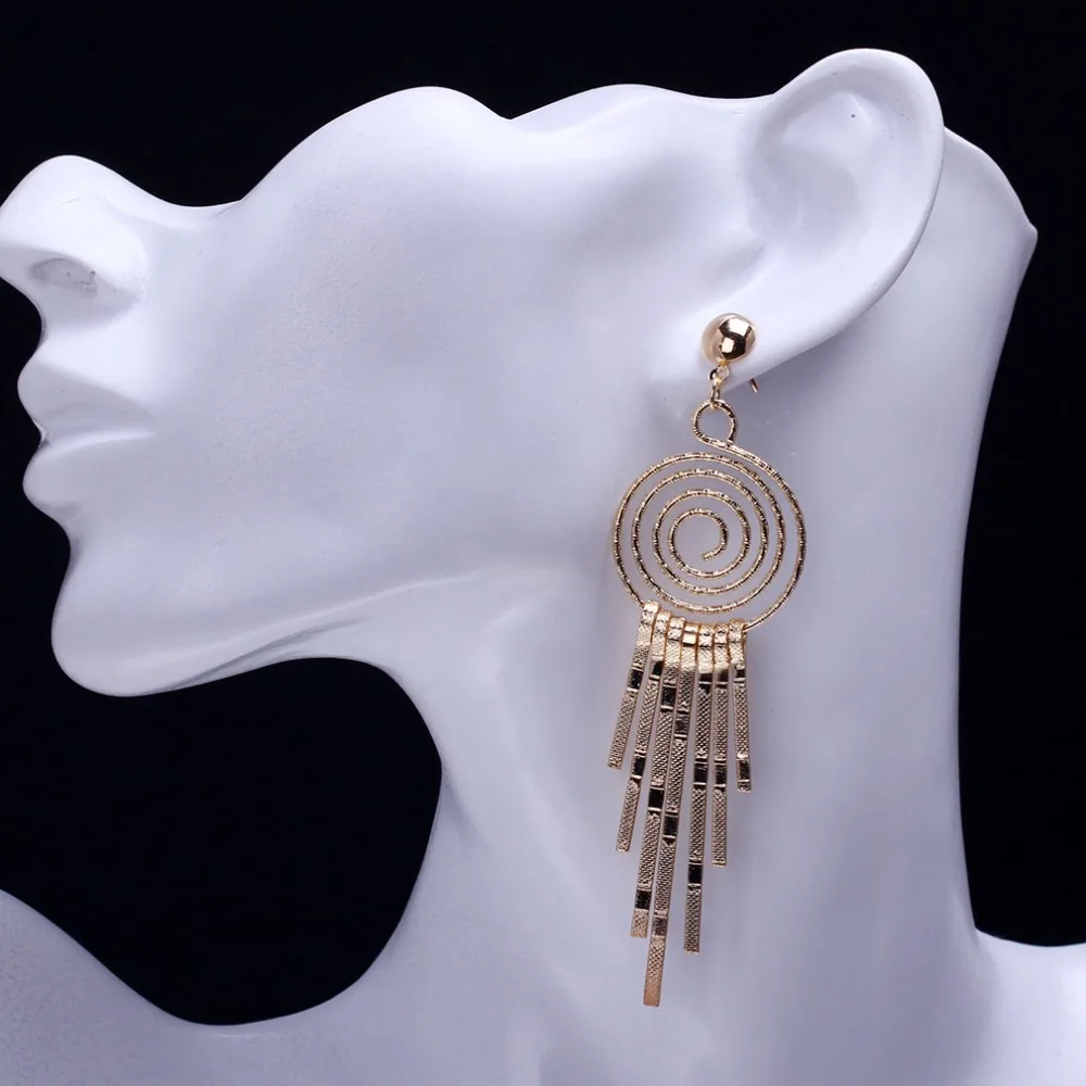 Hot Sale Yellow Gold Filled Creative Circles Tassel Earrings Fashion Long Dangle Earrings Women Jewelry
Hot Sale Yellow Gold Filled Creative Circles Tassel Earrings Fashion Long Dangle Earrings Women Jewelry