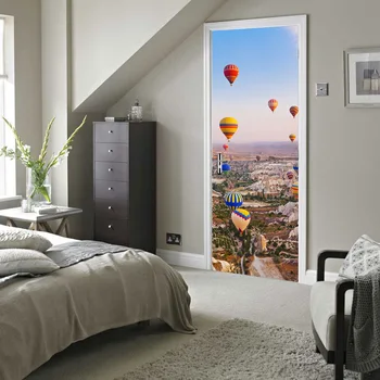 77x200cm 3D Turkish Hot Air Balloon Door Stickers For Bedroom Kids Room Colourful Scenery Vinyl Mural Paper Adhesive Wallpaper
77x200cm 3D Turkish Hot Air Balloon Door Stickers For Bedroom Kids Room Colourful Scenery Vinyl Mural Paper Adhesive Wallpaper