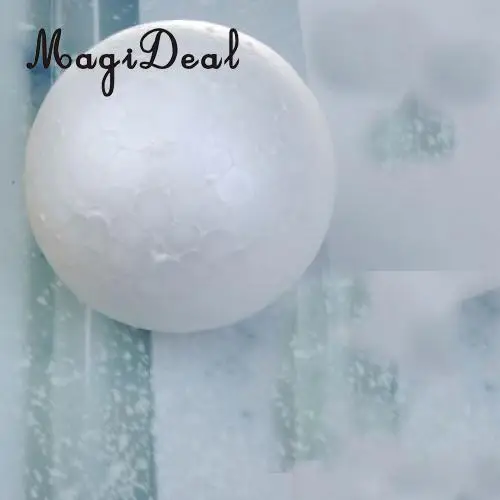 MagiDeal New Hot Sale 10 x 7cm White Modelling Craft Polystyrene Foam Ball Sphere for Christmas Tree Ornaments Craft Decorations
