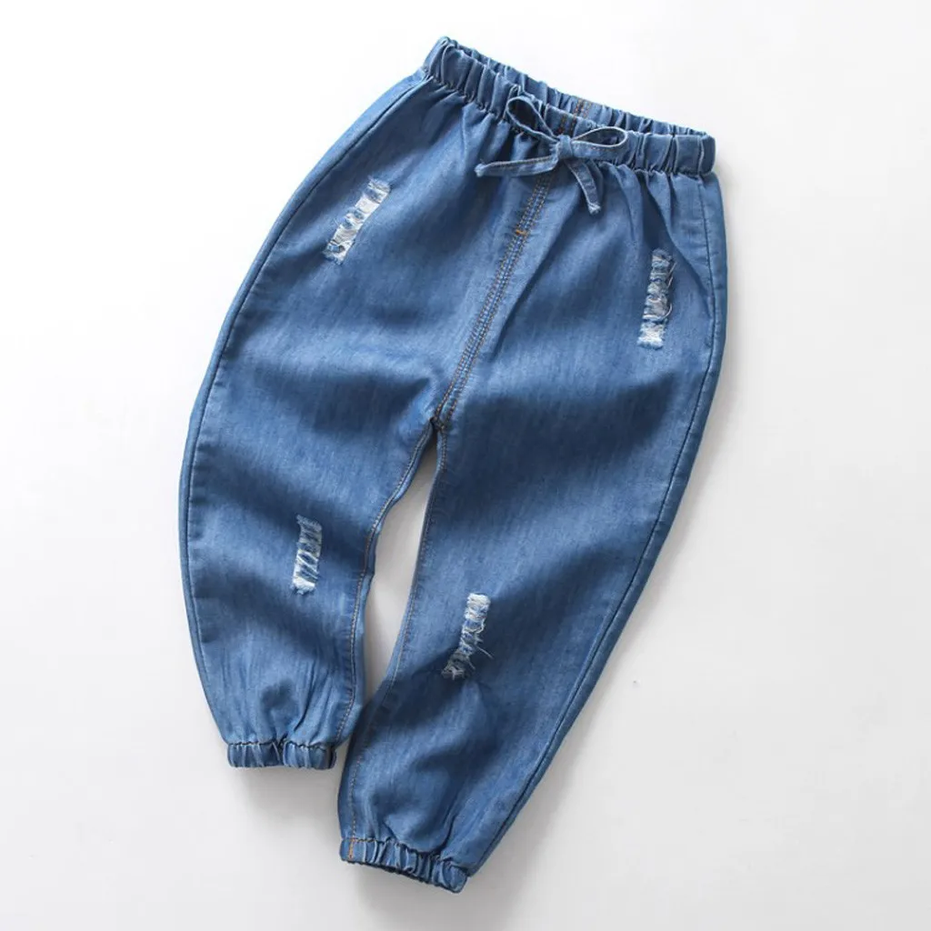 Children Baby Boy Girl Trousers Cartoon Hole Denim Long Pants Elastic Waist Jeans Kids Fashion Denim Pants Baby Infant Clothing
Children Baby Boy Girl Trousers Cartoon Hole Denim Long Pants Elastic Waist Jeans Kids Fashion Denim Pants Baby Infant Clothing